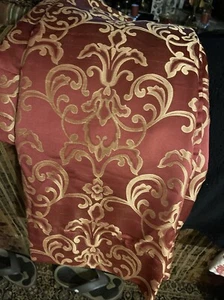 JC Penney Chris Madden Luxury Lined Curtains Drapes Panel Pair Burgundy Gold 84 - Picture 1 of 3
