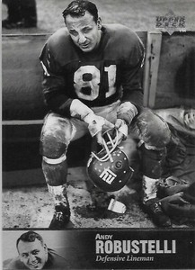 1997 Upper Deck Legends #60 Andy Robustelli New York Giants Arnold College HOF