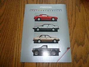 Folleto de ventas de autos y camionetas Mazda 1987 - vintage - Imagen 1 de 8