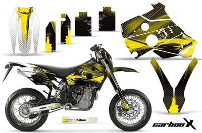 Kit de gráficos calcomanía + # placas para Husaberg FS/FE 400-650 01-05 CARBONX YLLW Foto 1 de 2