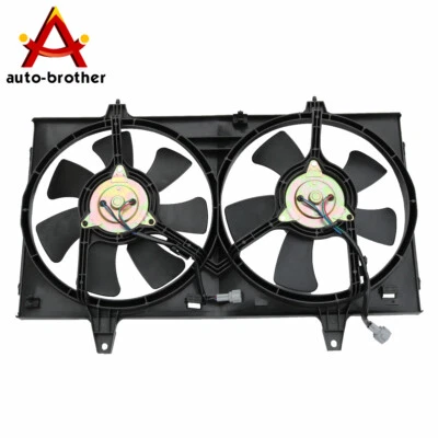 Dual Radiator Cooling Fan NI3115103 For 1995-99 Nissan Maxima 96-99 Infiniti I30 - Image 1 of 4