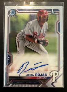 2021 Bowman Chrome Johan Rojas Auto Rookie RC Phillies #CPA-JR