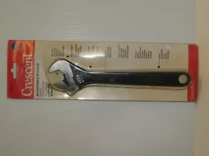 VINTAGE Crescent 10″ Black PHOSPHATE Adjustable Wrench USA IN ORIGINAL PACKAGE - Picture 1 of 9