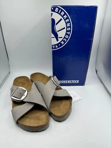 Birkenstock Siena Big Buckle DOVE GRAY M/N Size 41 Women's 10 Narrow Fit - Picture 1 of 10
