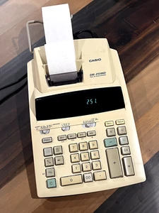 Casio DR-210 HD Tax & Exchange Printing Calculator w/ Paper Roll, Tested & Works - Picture 1 of 12