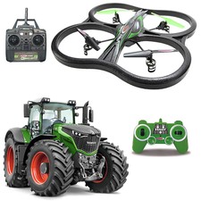 KIT DRONE TRATTORE COMBO REGALO RADIOCOMANDATO FENDT VEICOLI GIOCATTOLO 24GHZ RC