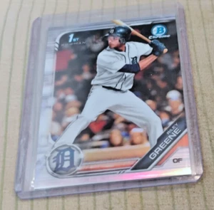 2019 BOWMAN CHROME DRAFT RILEY GREENE RC #BDC-50 SKY BLUE REFRACTOR TIGERS RC - Picture 1 of 1