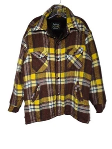 Chaqueta Leñador De Colección Años 70 Forrada Sherpa A Cuadros Weatherpal Lee Wald Mezcla Lana Talla L - Imagen 1 de 10