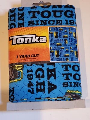 Camiones Tonka 100 % algodón resistentes desde 1947 (36x44) tela precortada de 1 yarda Foto 1 de 2
