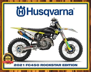 Husqvarna - FC450 Rockstar Edition - Motocross - 2021 - Metal Sign 11 x 14 - Picture 1 of 4