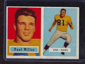 1957 Topps Football #120 Paul Miller, Los Angeles Rams, VG-EX! - Picture 1 of 2