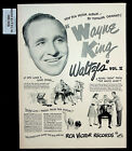 1947 RCA Victor Records Wayne King Waltzes Album Music Vintage Print Ad 30619