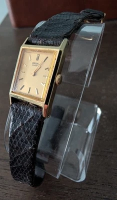 Винтажные женские кварцевые часы Seiko Tank золото/черный 2020–5319 — новый аккумулятор - Изображение 1 из 4