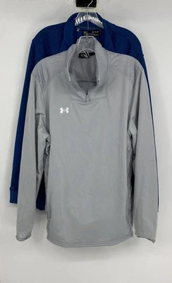 Under Armour Hombres Gris Azul ColdGear Ropa Activa Pullover Chaqueta Talla XL Lote de 2 Foto 1 de 4