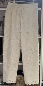 ZARA Hose bestickt XS. Neu mit Etikett. Ecru. Elastischer Bund im Rücken. Hat Taschen! - Bild 1 von 7
