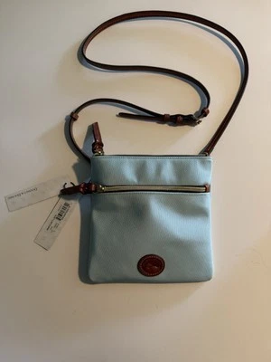 Bolso Bandolera Dooney & Bourke Azul Claro Nylon Doble Cremallera - TOTALMENTE NUEVO Foto 1 de 2