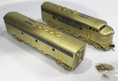 2 HO SCALE BRASS SUNSET MODELS EMD F-3 A & B UNIT UNPAINTED - Image 1 of 4