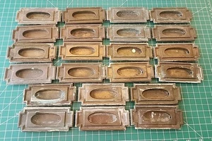 Vtg Brass Recessed Window Sash Lifts Pulls Hardware Mission ~ Lot of 22 - ScDr - Picture 1 of 12