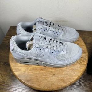 Nike Air Max 90 Schuhe Herren Größe 9,5 Grau CN8490-001 Mesh Leder Turnschuhe Retro - Bild 1 von 8