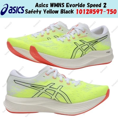 Asics WMNS Evoride Speed 2 Safety Yellow Black 1012B597-750 Mujer Talla - Imagen 1 de 4