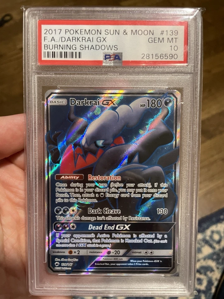 2017 Pokemon Darkrai GX #139 Burning Shadows PSA 10 ✨POP 83✨ - Image 1 of 1