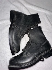 Biltrite Combat Boots Men 7.5 Black Leather Cove Shoe Co VTG Used - Bild 1 von 6