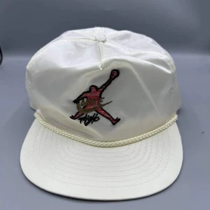 Vintage Air Jordan Flight Hat Men White Nike Jumpman Otto Strap Back Cap - Bild 1 von 8