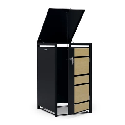 Mülltonnenbox 1 240 L Gartenhaus Wetterfest Trennmülleimer Müllbox mit Deckel  - Bild 1 von 4