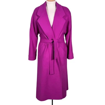 Abrigo envolvente de lana merino Jacobson's vintage fucsia magenta hecho en unión EE. UU. M/L Foto 1 de 4