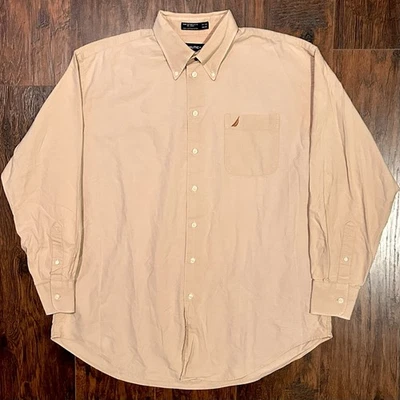 Nautica Vintage Oxford Button Down Long Sleeve Dress Shirt Men Size 17 1/2 34/35 - Image 1 of 4