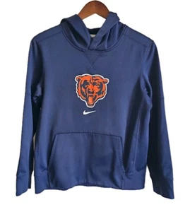 Nike CHICAGO BEARS hoody fleece Sweatshirt Boys 14/16 Blue - Picture 1 of 6