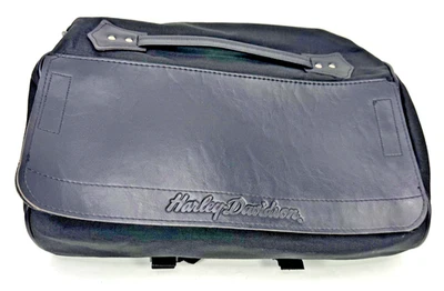 Bolsa de equipaje Harley-Davidson Bar & Shield para pasar la noche negra de nailon con solapa de cuero Foto 1 de 4