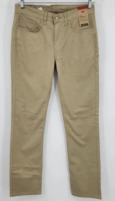 Pantalones de mezclilla elásticos rectos caqui tostado Levi's 514 para hombre talla 30"-40" entrepiernas 29"-32" Foto 1 de 4