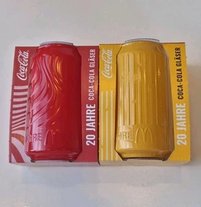 Mc Donalds Coca Cola Gläser 2025 SET gelb+rot 20Jahre Gläser Limited Edition Neu - Bild 1 von 2
