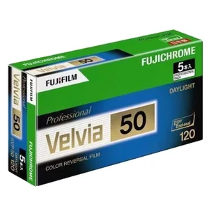 Fujifilm Reversal Film Fujichrome Velvia 50 ISO Color 120 Film 5-pack Velvia new - Picture 1 of 24