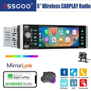 Radio de Coche 1 DIN 5" inalámbrico CarPlay Android Auto pantalla IPS USB Cámara - Imagen 1 de 15