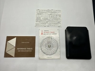Sama & Etani Concise Chemical Science Tables and Circular Slide Rule 1968 Vtg - Image 1 of 4