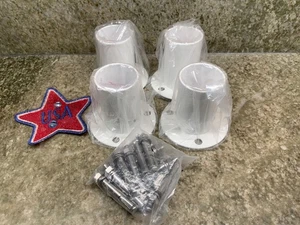 4 pc 304 Stainless Steel Deck Flanges 1 1/2”  Flange Rod End Holder Pool Deck - Picture 1 of 2