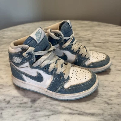 Niños pequeños Nike Air Jordan 1 Retro Alto OG Zapatos 'Denim' CU0450 104 - Talla 11 Foto 1 de 4