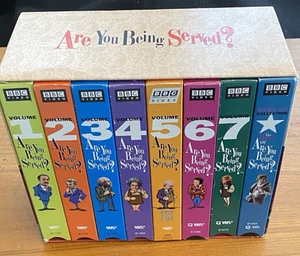 “Are You Being Served” 8 VHS Tape BBC Boxed Set XLNT! Free Shipping - Picture 1 of 5