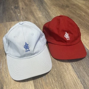 Atlanta Athletic Club Youth Adjustable Hats Lot Of 2 Red And Grey - Picture 1 of 12