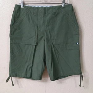 VAN HEUSEN Bermuda Shorts Sz 6 Women (31x10) Classic Fit Olive Green 3353 - Picture 1 of 9