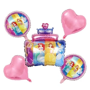 DISNEY PRINCESA ROSA GLOBO LÁTEX HELIO PAPEL ALUMINIO PASTEL FIESTA DE CUMPLEAÑOS VAJILLA - Imagen 1 de 5