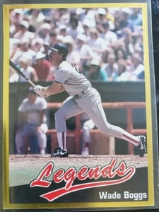 1990 Legends Sports Memorabilia Wade Boggs #14 Gold Foil Magazine Card HOF MINT - Picture 1 of 2