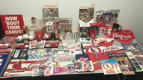 St Louis Cardinals Lot Musial Autogaphs Programs Cards Photos Rings Hats Balls Cover