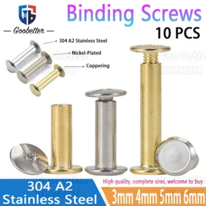 Chicago Bookbinding Screws Rivet Stud Binding Post Binder Documents M3 M4 M5 M6 - Picture 1 of 10