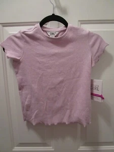 ATHLETA GIRL CHANGE MAKER PINK RIBBED TEE TOP SIZE SMALL/ 7  NEW - Picture 1 of 3
