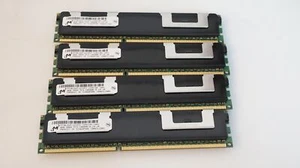 -=LOT 4X(32GB!)=-MICRON 8GB PC3-10600R DDR3-1333 ECC REG SERVER MEMORY RAM - Picture 1 of 2