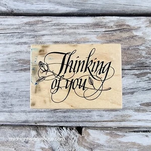 Vintage 1999 Rubber Stampede THINKING OF YOU Rubber Stamp C-745 - Picture 1 of 4