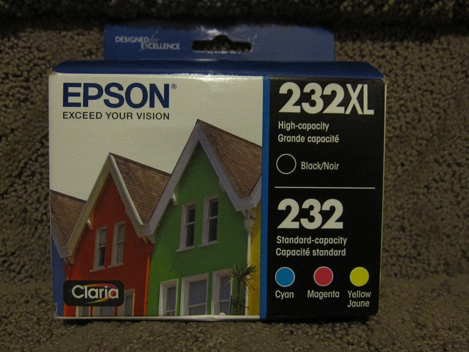 EPSON T232XLBCS (232XL/232) High Yield Black Standard Tricolor 4 Pack